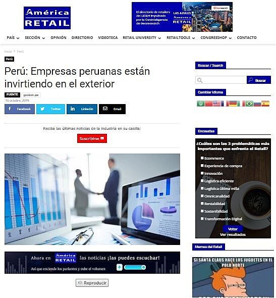 Per: Empresas peruanas estn invirtiendo en el exterior